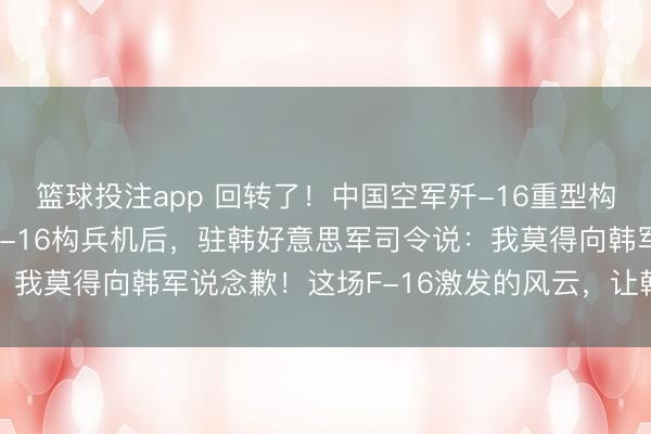 篮球投注app 回转了！中国空军歼-16重型构兵机在黄海压制10架F-16构兵机后，驻韩好意思军司令说：我莫得向韩军说念歉！这场F-16激发的风云，让韩国堕入无言